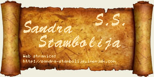 Sandra Stambolija vizit kartica